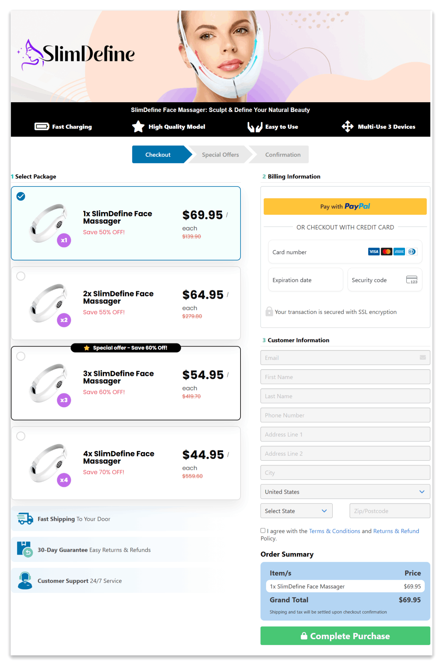 Slim Define Secure Checkout Page